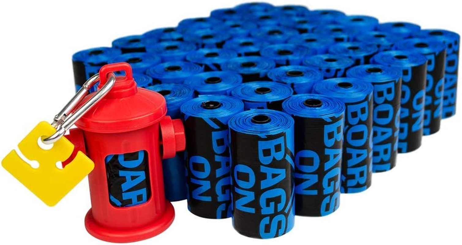 Bags on Board Dog Poop Bags | Strong, Leak Proof Dog Waste Bags | 9 X14 Inches, 600 Assorted Color Bags, Rainbow, 3203940072