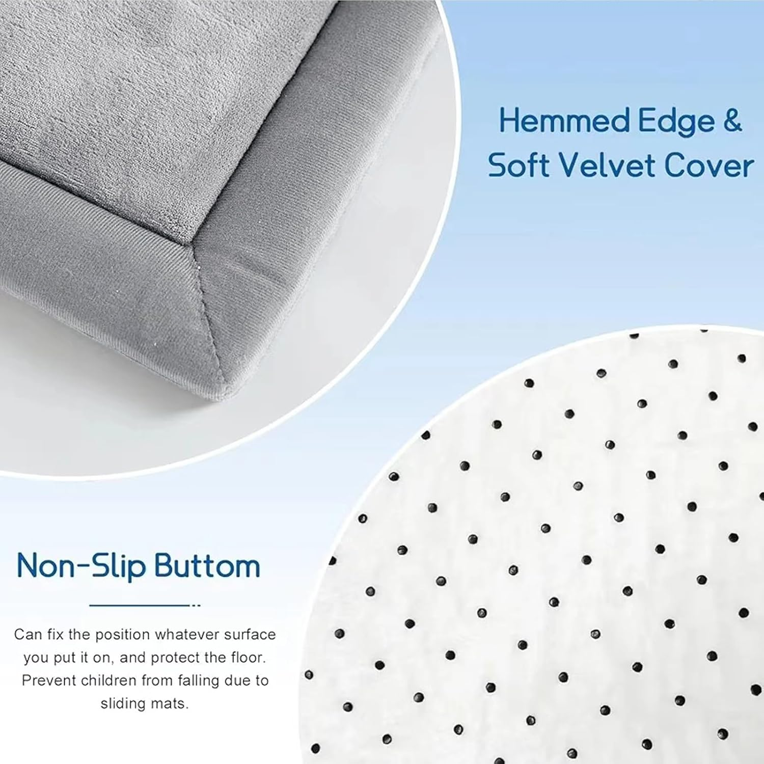 Baby Play Mat for Floor, Thick Memory Foam Tummy Time Mats, Large Non Slip Crawling Mat for Toddlers, Infants, Kids,Yoga Mat, Tatami Mat for Living Room image number 5