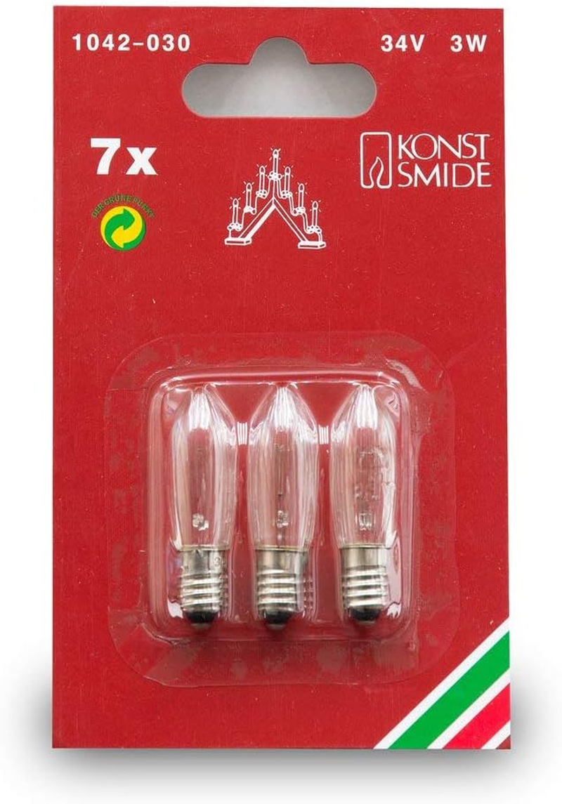 Konstsmide 1042-030 Official Spares Welcome Light Bulbs, 34 V, 3 W - Pack of 3, Clear image number 4