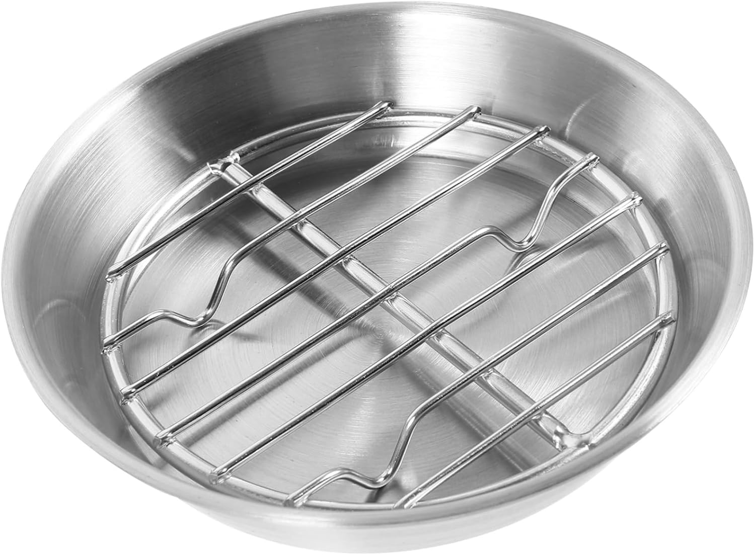 GRIRIW Stainless Steel Baking Draining Rack Set with Pan Cookie Tray Cooling Rack for Home Cooking Versatile for Grilling and Oil Filtering Design image number 5