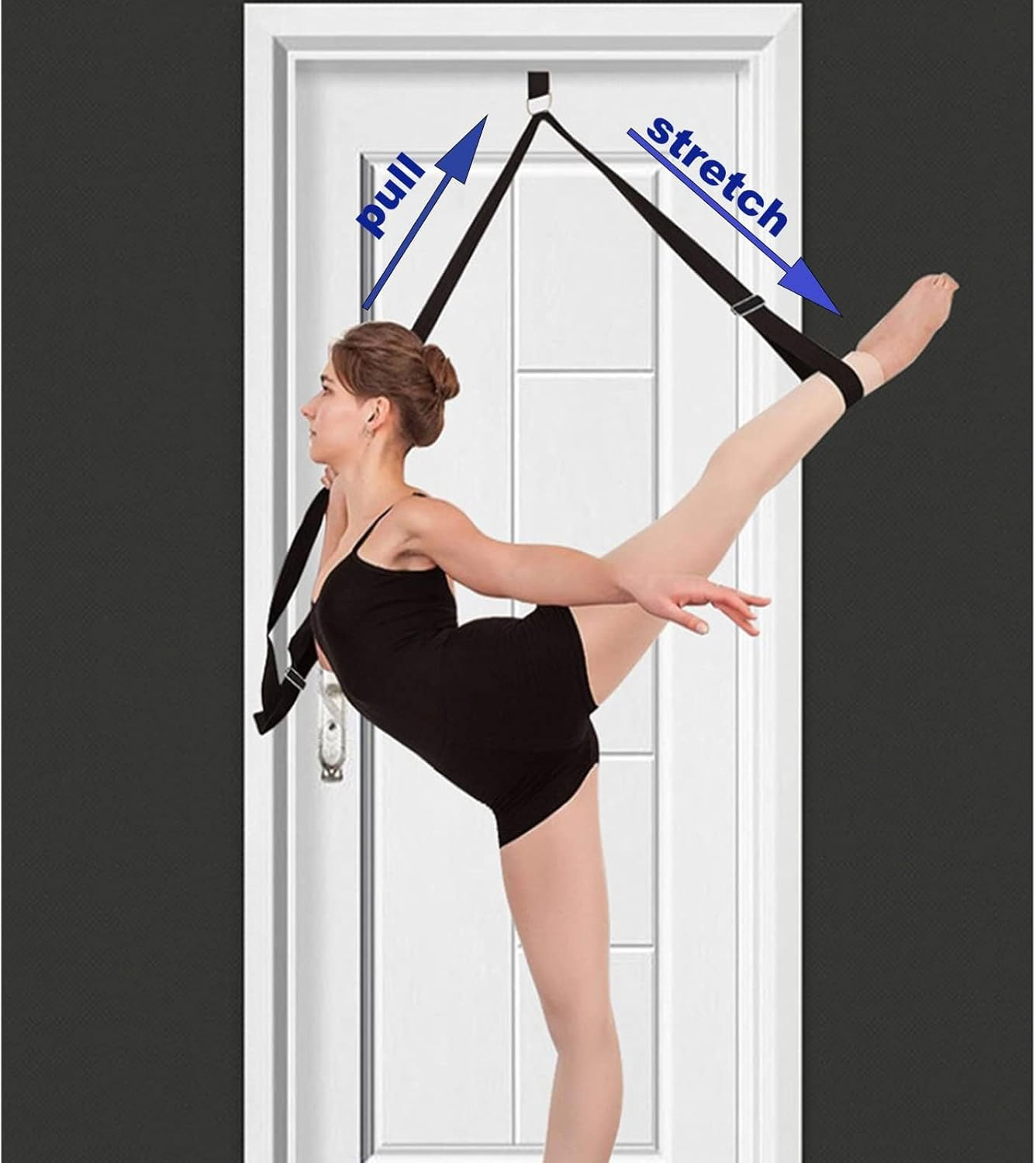 Door Leg Stretcher, Door Flexibility & Stretching Leg Strap,Great for Ballet Cheer Dance Gymnastics or Any Sport Leg Stretcher Door Flexibility Trainer Premium Stretching Equipment image number 4