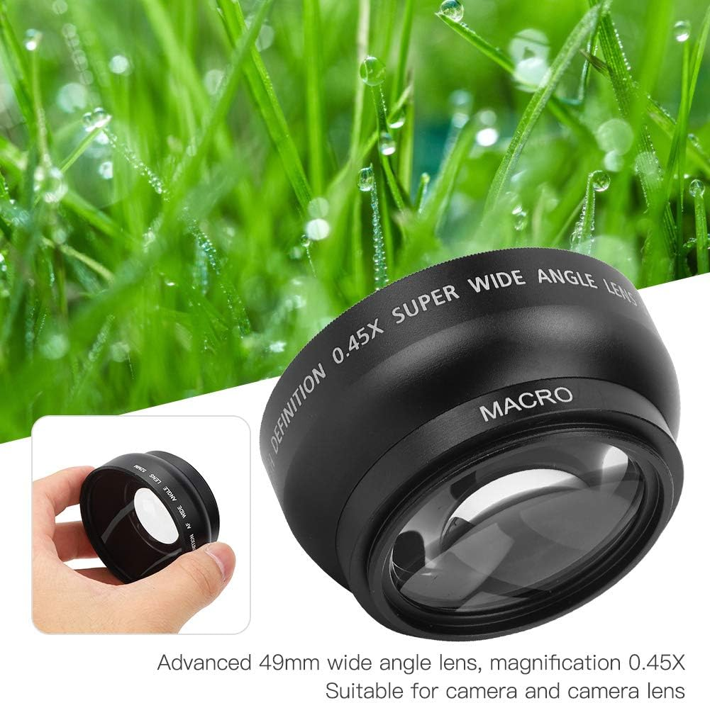 49MM 0.45X Wide Angle Macro Lens - Aluminum Alloy + Optical Glass - Super Wide Angle Lens - for All 49MM Diameter Camera Lenses image number 3