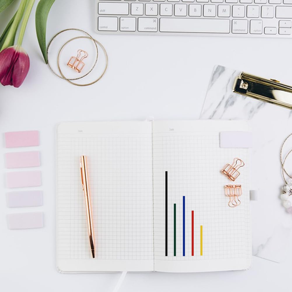 5 Rolls Colored Masking Tape,Self-Adhesive Grid Marking Tapes for Art Board Outdoor, Whiteboard (3Mm X 66M/Roll) image number 4