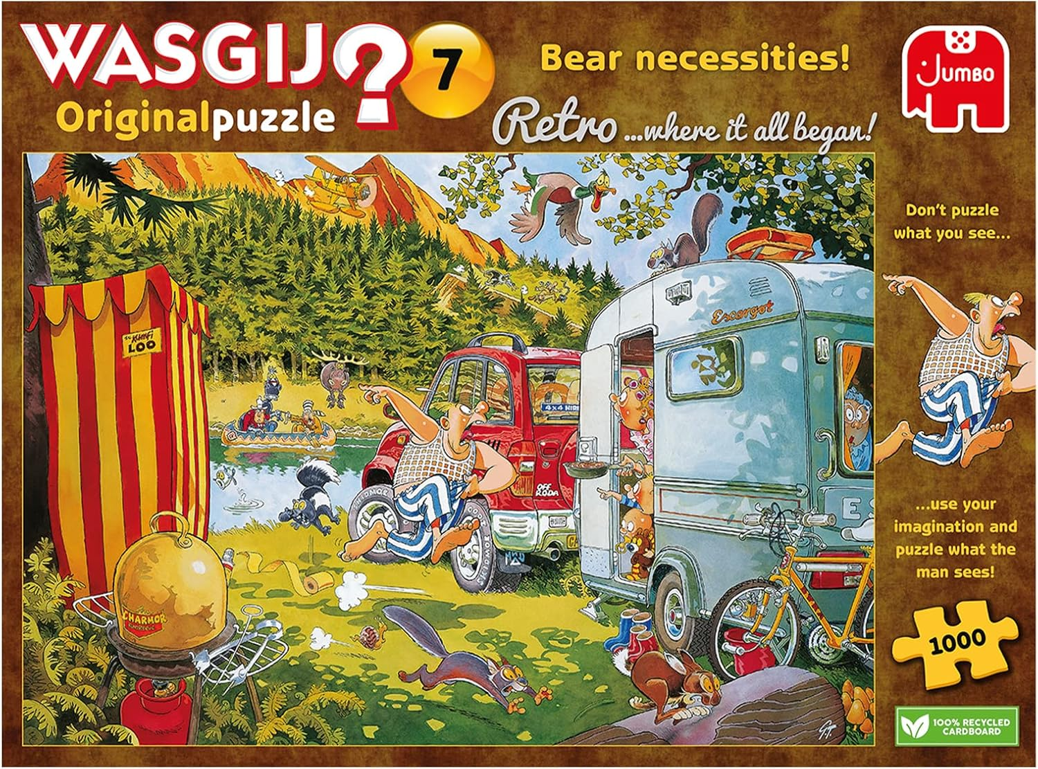 Jumbo Wasgij Retro Original 7 Bear Necessities Jigsaw Puzzle (1000 Pieces)