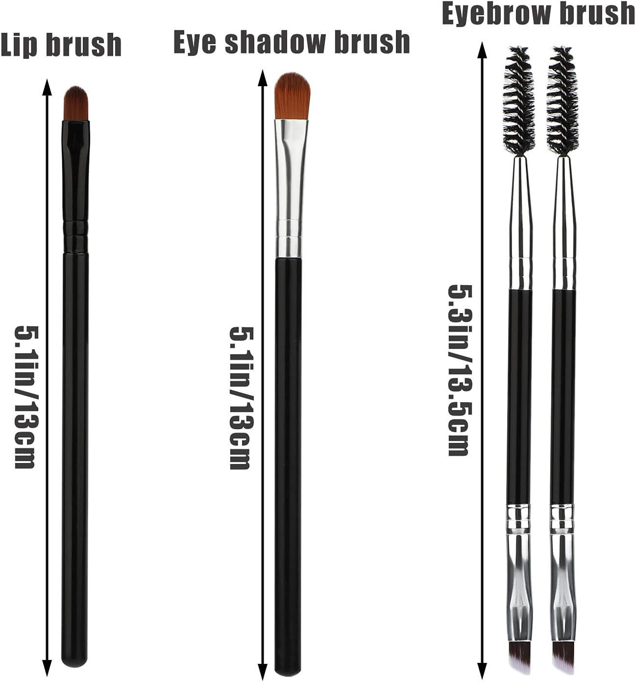 SAVITA 4Pcs Eyebrow Brush Set Including Double-Headed Eyebrow Brush, Lip Brush, Angled Brush, Brow Tinting Brush for Women Cosmetic in Home and Salon, Wax, Gel Brush image number 4