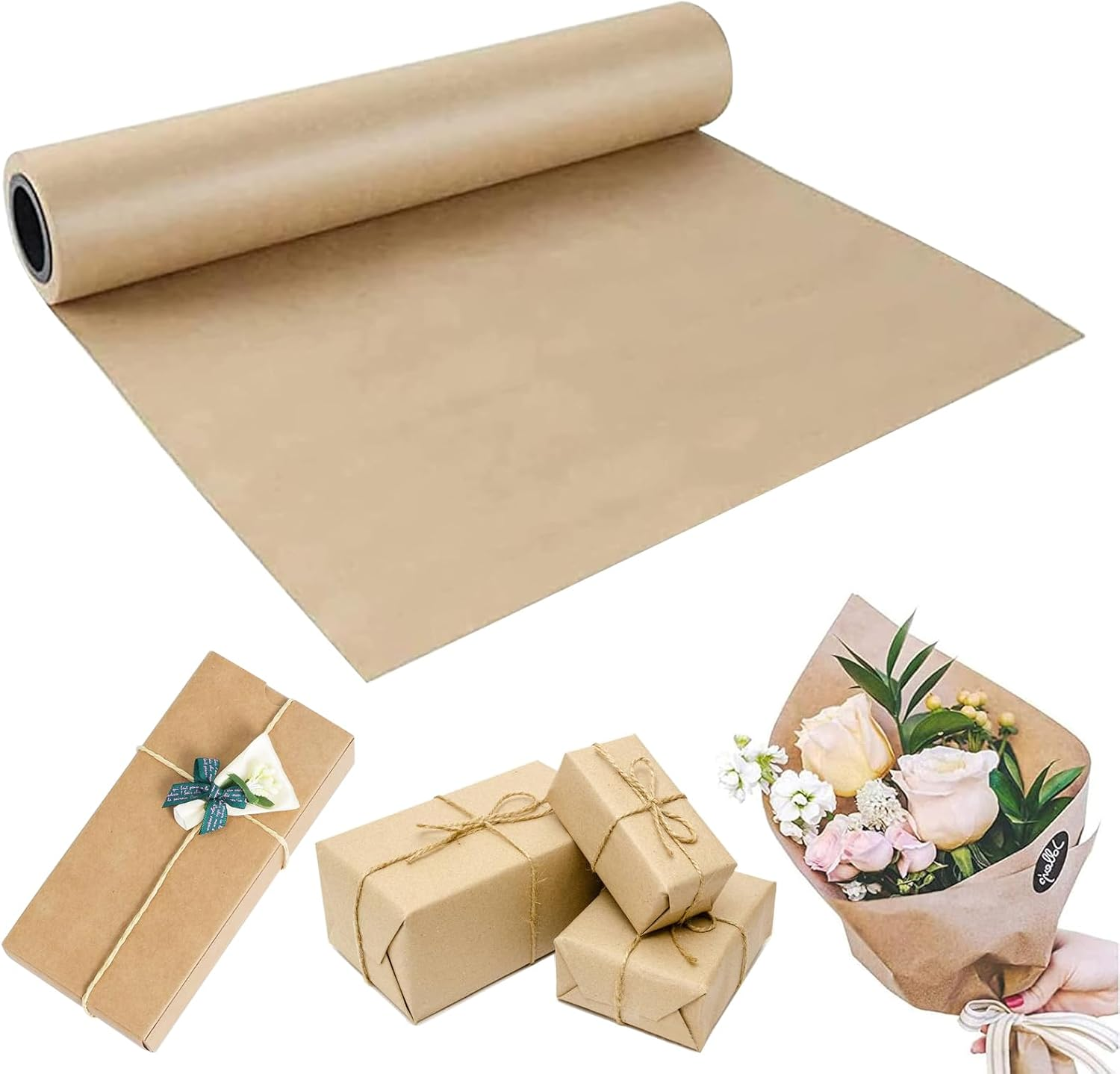 Jotia 1 Roll 30Cm X 10M Black Kraft Paper Roll, Kraft Wrapping Paper Roll Recycled Kraft Paper for Gift Wrapping, Wall Art, Postal, Shipping, Bouquet Flower Wrapping, DIY Arts Crafts, Bulletin Board