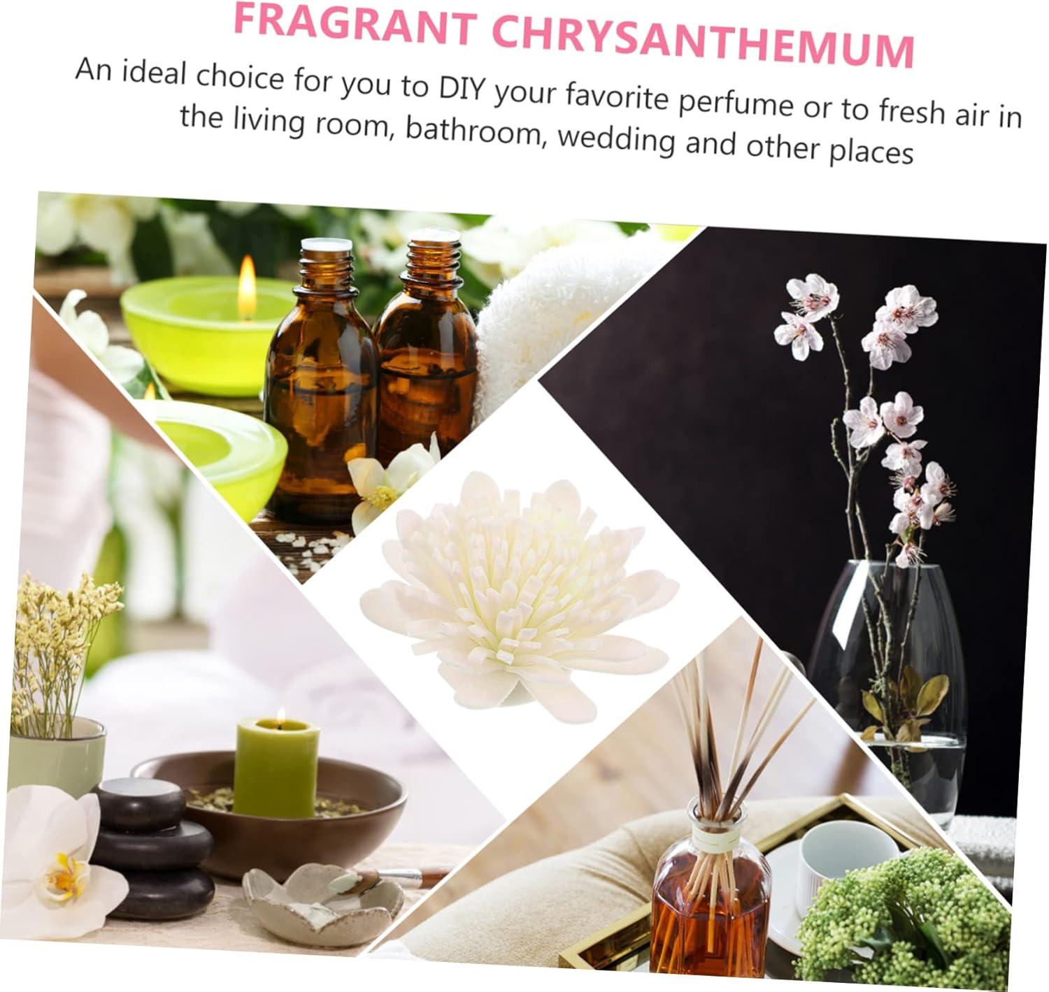 300Pcs Diffuser Flowers Aroma Chrysanthemum Scented Aroma Flowers Accessories for Home Office Aromatherapy Diffuser Scent image number 2