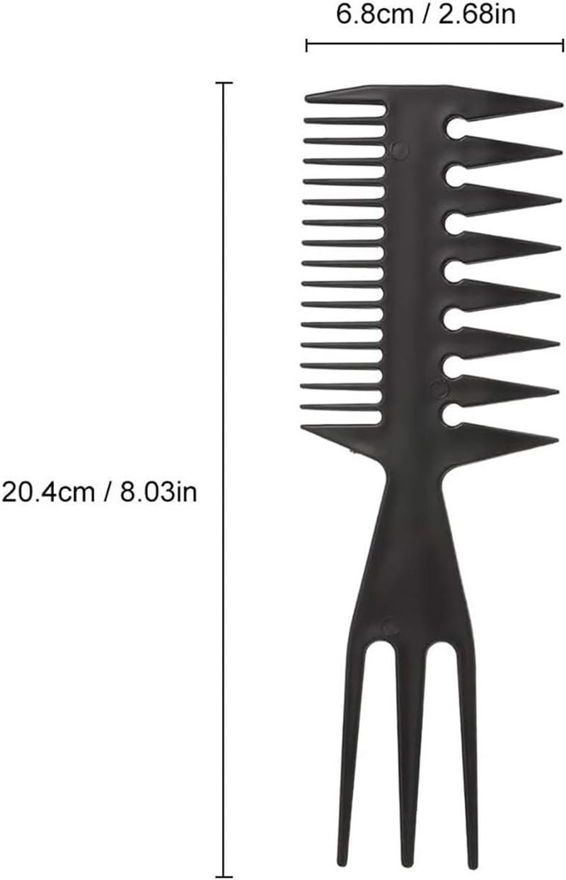 AIMALL 3-In-1 Hair Comb Styling Tool for Salon and Home Use &ndash; Professional Quality Fish Tail, Wide Tooth, and Dual-Sided Comb image number 2