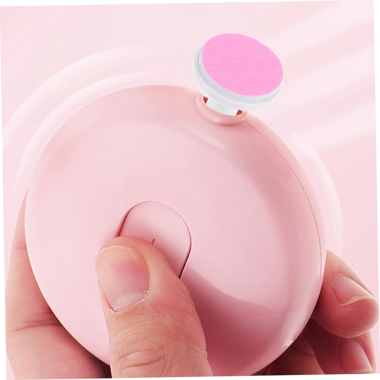 PACKOVE Electric Nail Trimmer Replacement Pads 12Pcs Pink Adults Nail Buffer Grinding Heads Refill image number 1