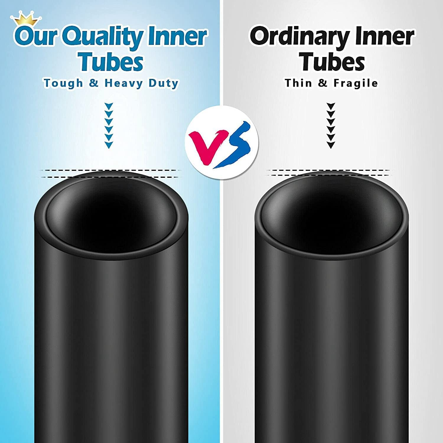 Spacesea 700X35C/38C/40C/43C Bike Inner Tube with Schrader Valve 48Mm, 2 Pack Bike Tire Tube for 700C Road Bicycle image number 1