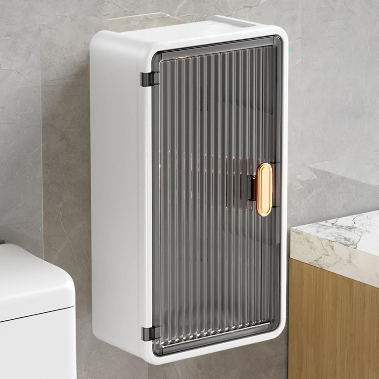 Tissue Paper Holder for Bathroom,Wall Mount Tissue Holder Organizer - Bathroom Accessories Storage Organizer for Shower Sponge Wet Wipes Toiletries Organization Kitchen Bedroom Apartment - Partition Type image number 6