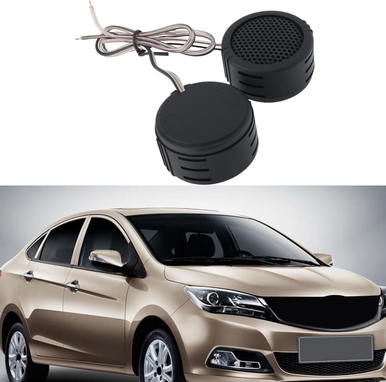 Be in Your Mind 2Pcs 500W 98Db High Efficiency Mini Dome Tweeter for Car Audio System 2Khz - 20Khz Frequency Range image number 2