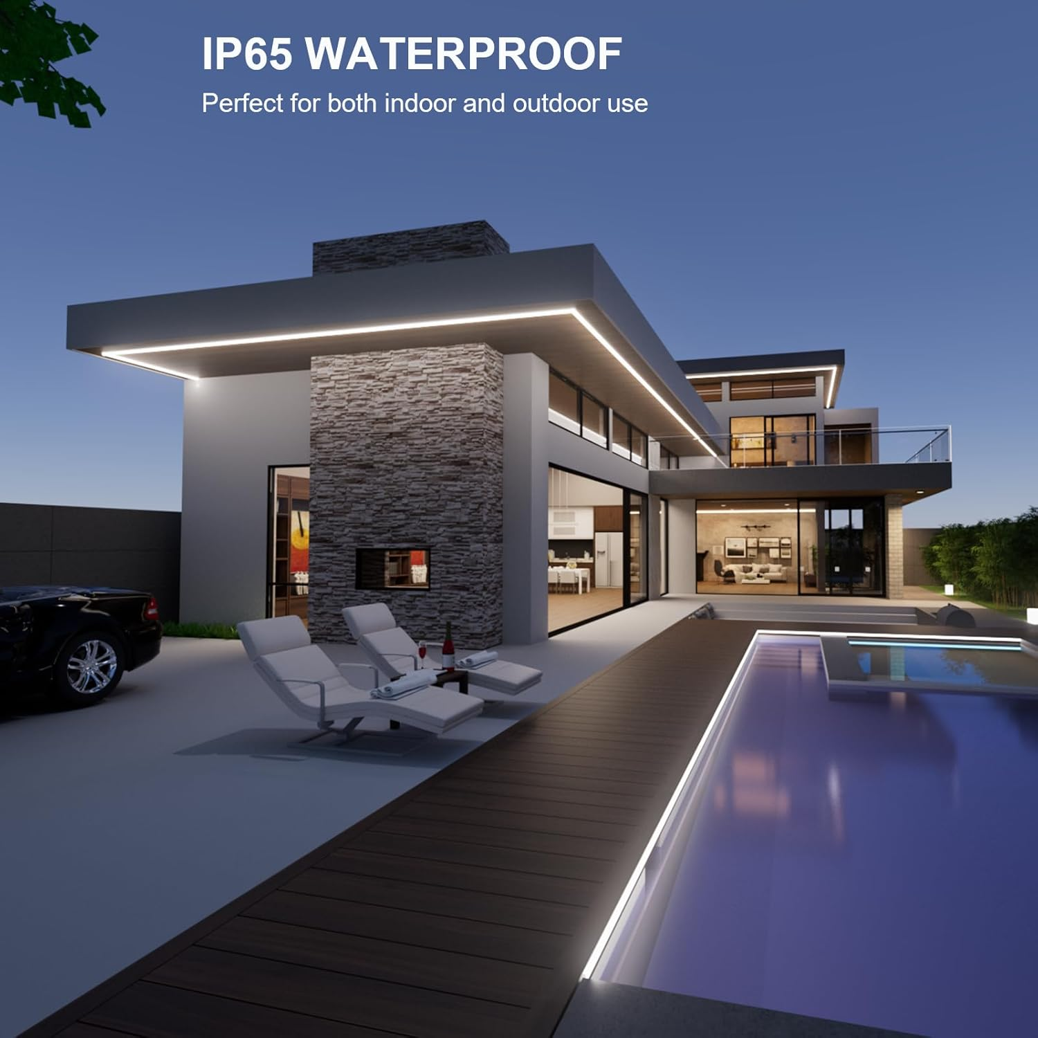 JOYLIT UL PRO+ 24V LED Strip Light 3300LM/M High Brightness CRI 90+, Invisible Leds, Continuous Glow, Bright Cool White Neon Rope Light, Task Lighting image number 4