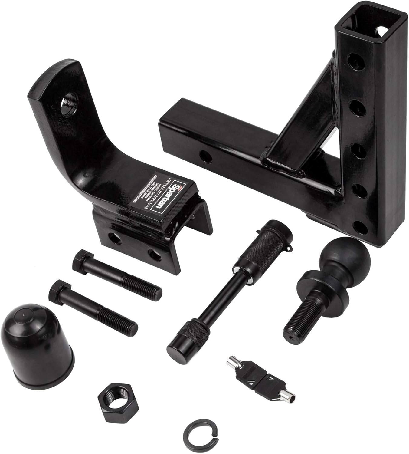 Spartan Adjustable Towbar Tow Bar Ball Mount Tongue Hitch Trailer Car 3500KG 50Mm Ball