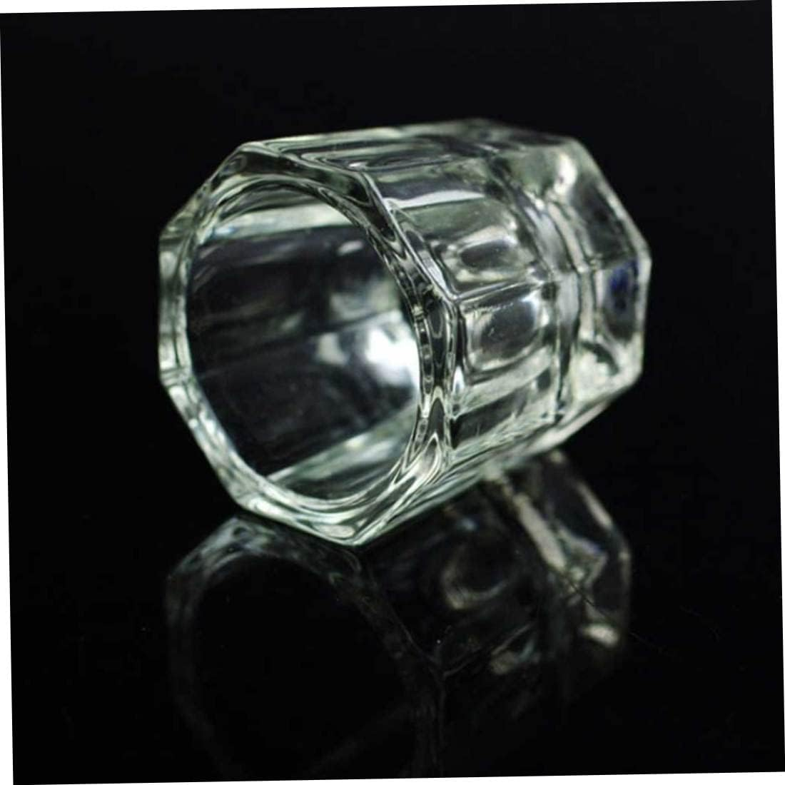2Pcs Nail Acrylic Liquid Cups Powder Dish Replacement Glass Crystal Cups Polish Glassware Tools (Octogonal) Powder Dappen Dish Nail Art Liquid Cups Glass Crystal Cups Polish Glassware Tools image number 3
