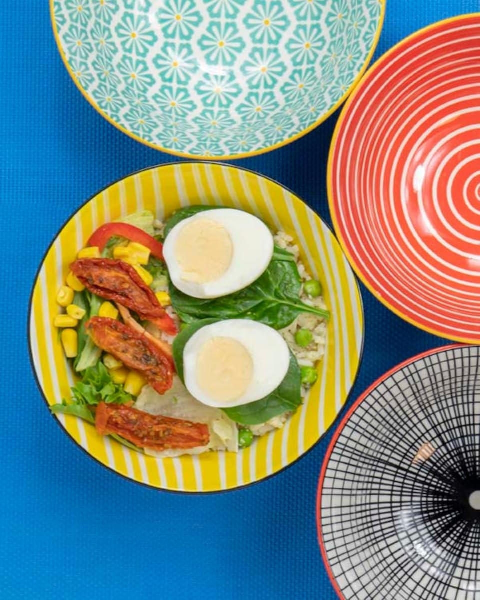 Mikasa Does It All Black Tile Ceramic Bowl, 15.7 Cm Diameter image number 1