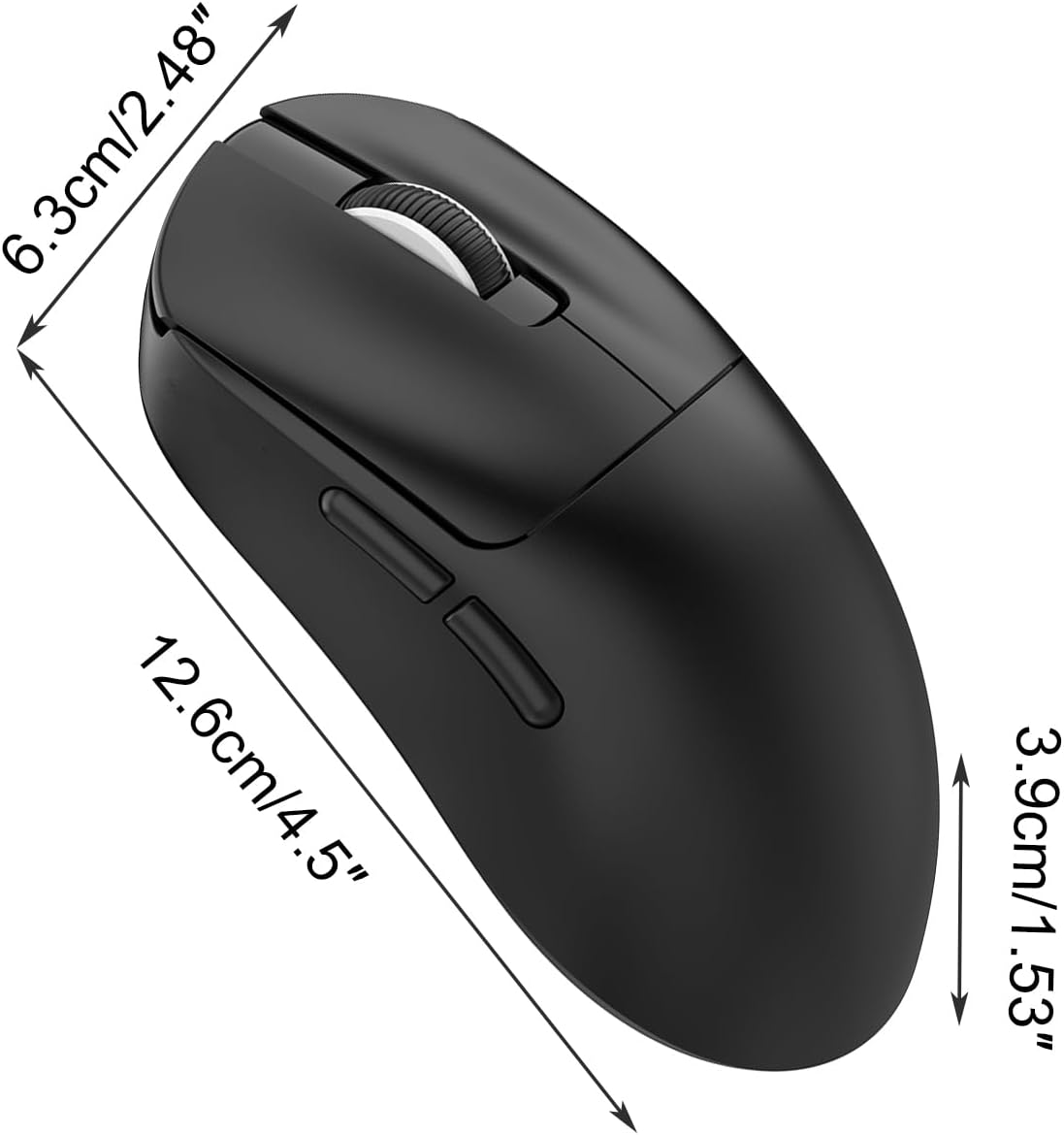 Lancoon Wireless Gaming Mouse with 12000 DPI Adjustable PU Sticker PAW-3311 Sensor 2.4G Tri-Mode Lightweight Rechargeable Long Lasting for Laptop Computer Office Home