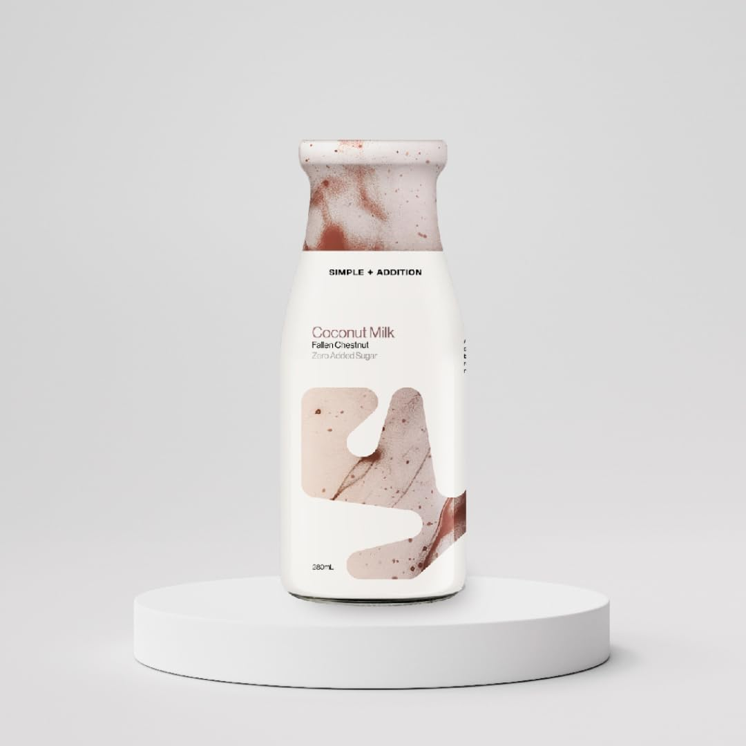 Simple + Addition Coconut Milk | Fallen Chestnut | 12 X 280Ml Glass Bottle. Inc Coconut Water, Refreshing, Potassium Rich Natural Coconut, Zero Added Sugar, Amazing Flavour & Hyper Hydration image number 1
