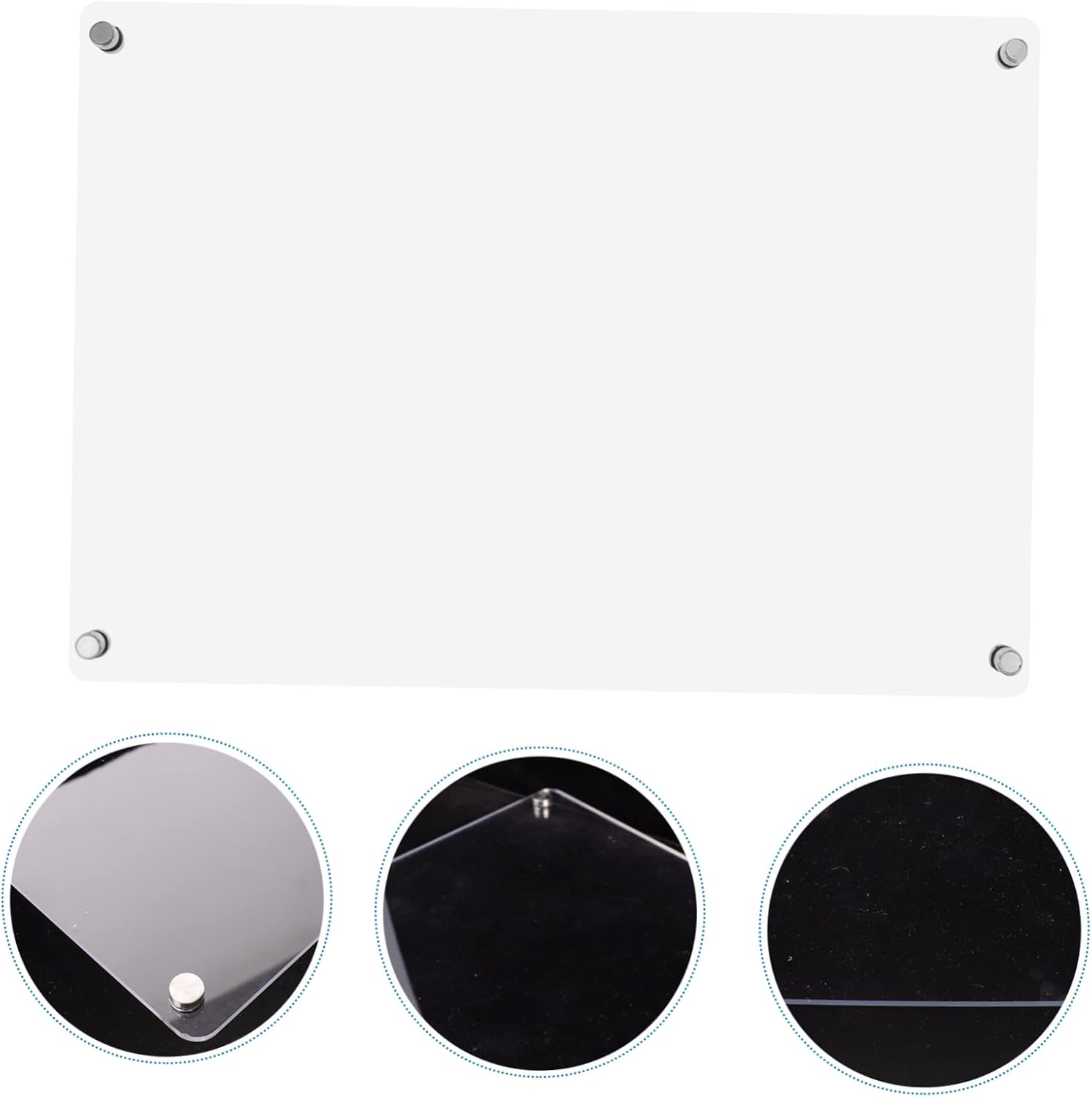 STOBOK Clear Dry Erase Board Acrylic, Magnet Acrylic Transparent 42X30CM image number 2