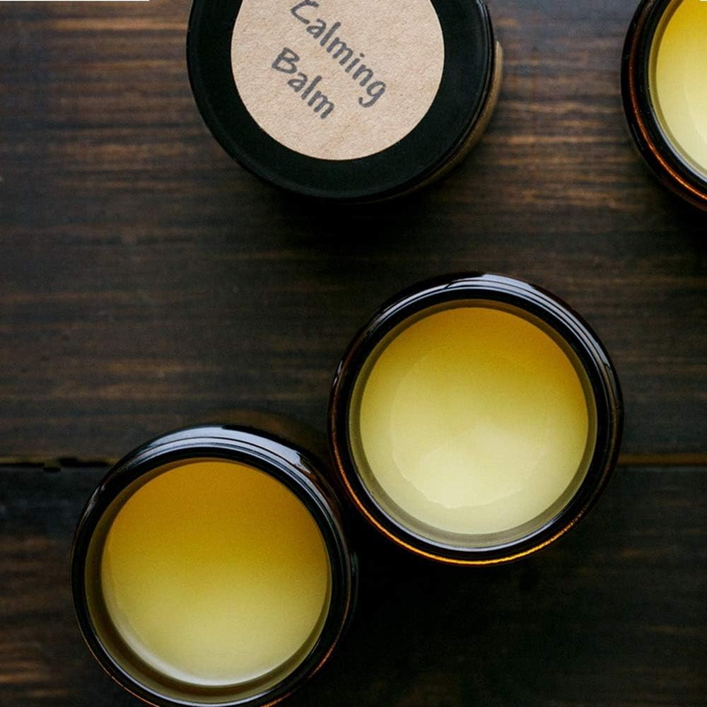 Healthcom 10 Pcs 15G/15Ml Amber Glass Cosmetic Jars Empty Refillable round Vials Pot Travel Containers Bottles Lotion Face Cream Makeup Containers with Liners Lids for Salve Cream Lip Balm Lotion image number 6