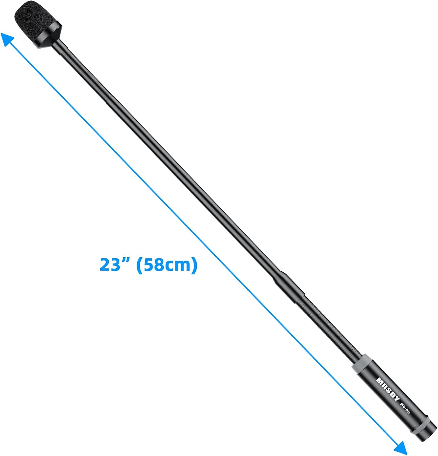 MRSDY Gooseneck Microphone, 23 Inch DJ Microphone for Audio Mixer, Professional XLR Wired Dynamic Mic, Extended Black Metal Noise Reduction Microphone, Supports 360&deg; Rotation and Bending image number 6