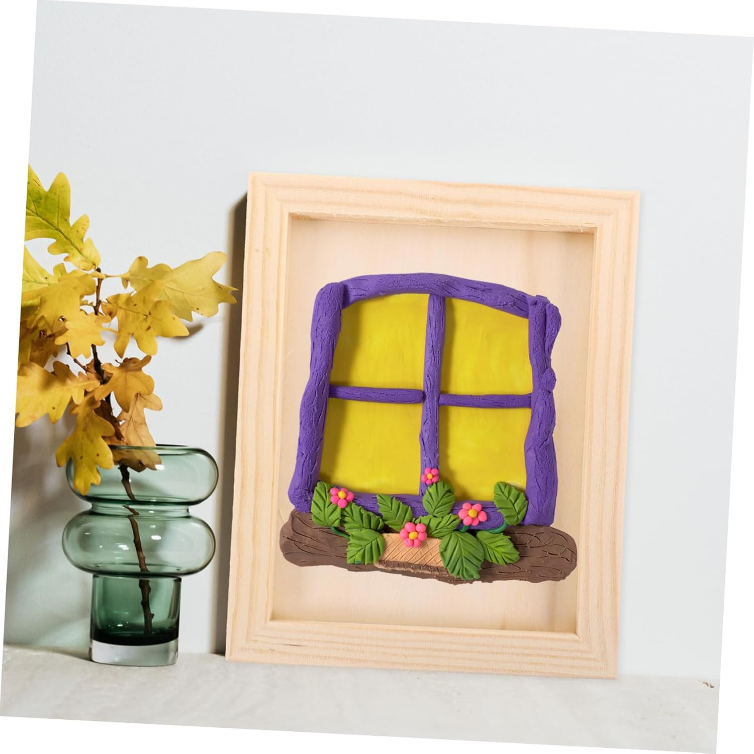 6Pcs DIY Paintable Wood Photo Frames Craft Kit for Unfinished Clay Picture Frames Blank Design for Creative Decor for Arts Crafts Projects image number 4