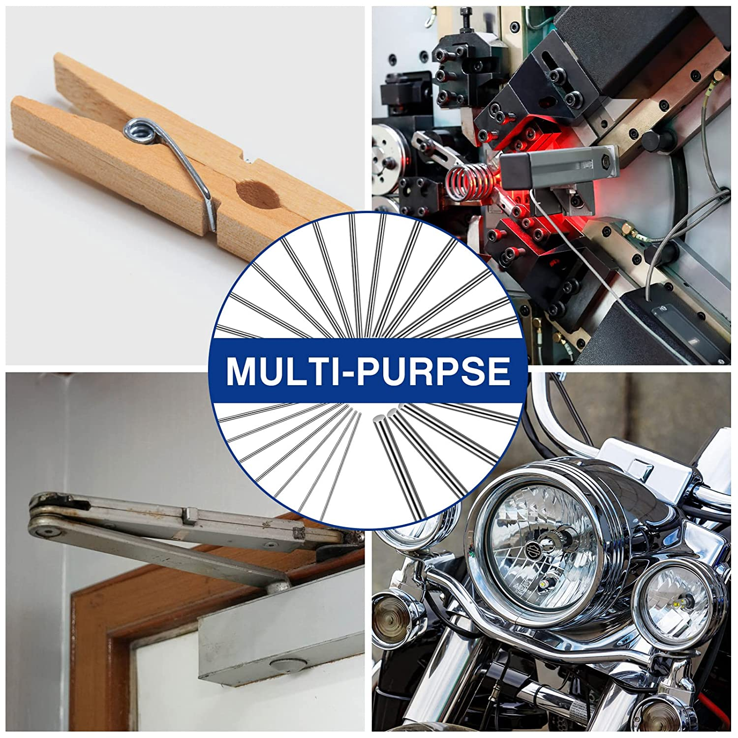 104 Pcs 40 Cm Stainless Steel Spring Music Wire, 12 Different Straight Full Hard Spring Steel Wire, 0.3 Mm, 0.4 Mm, 0.5 Mm, 0.6 Mm, 0.8 Mm, 1 Mm, 1.2 Mm, 1.4 Mm, 1.6 Mm, 1.8 Mm, 2 Mm, 3 Mm image number 2