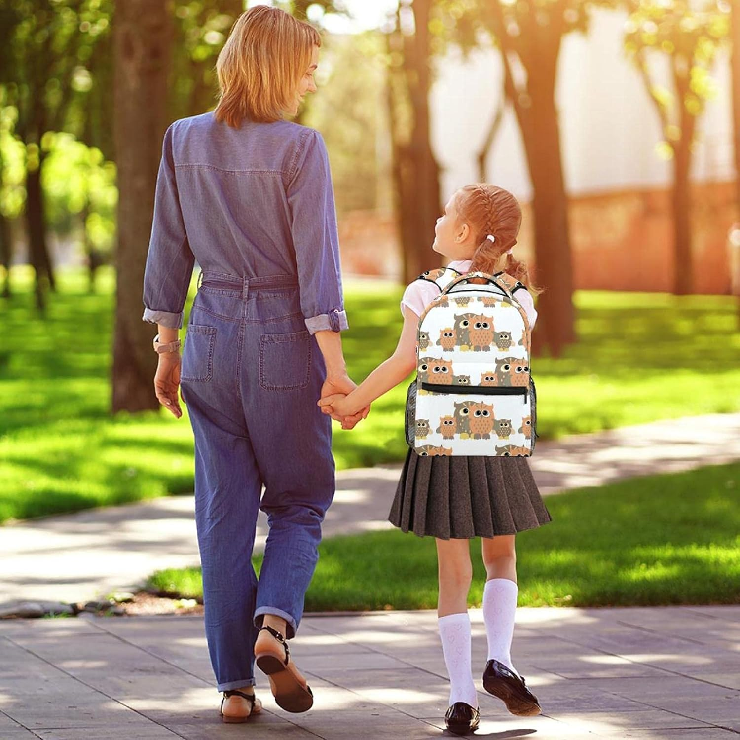 Nice Colorful Owl Bird Backpack Students Shoulder Bags Travel Bag College School Tote Backpacks image number 1