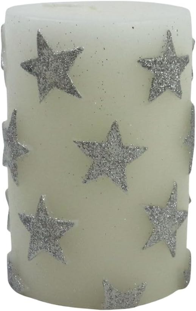 Shisei 106890 Candle, Sprinkle, Star, Small, Interior Light, Gold, Diameter 2.8 X Height 4.1 Inches (7 X 10.5 Cm)