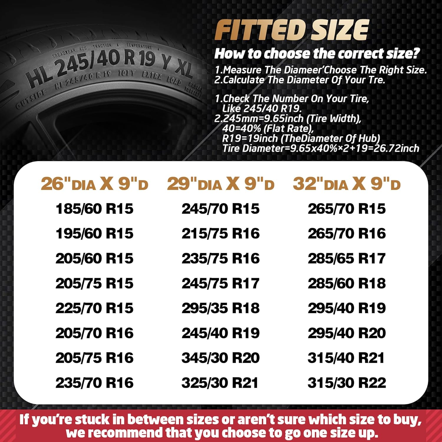 K-Musculo Spare Tire Cover, RV Spare Tire Cover, Waterproof Anti-Uv Tire Cover RV Accessories for Rv/Truck/Trailer/Suv. (Black 27"-29" Dia) image number 2