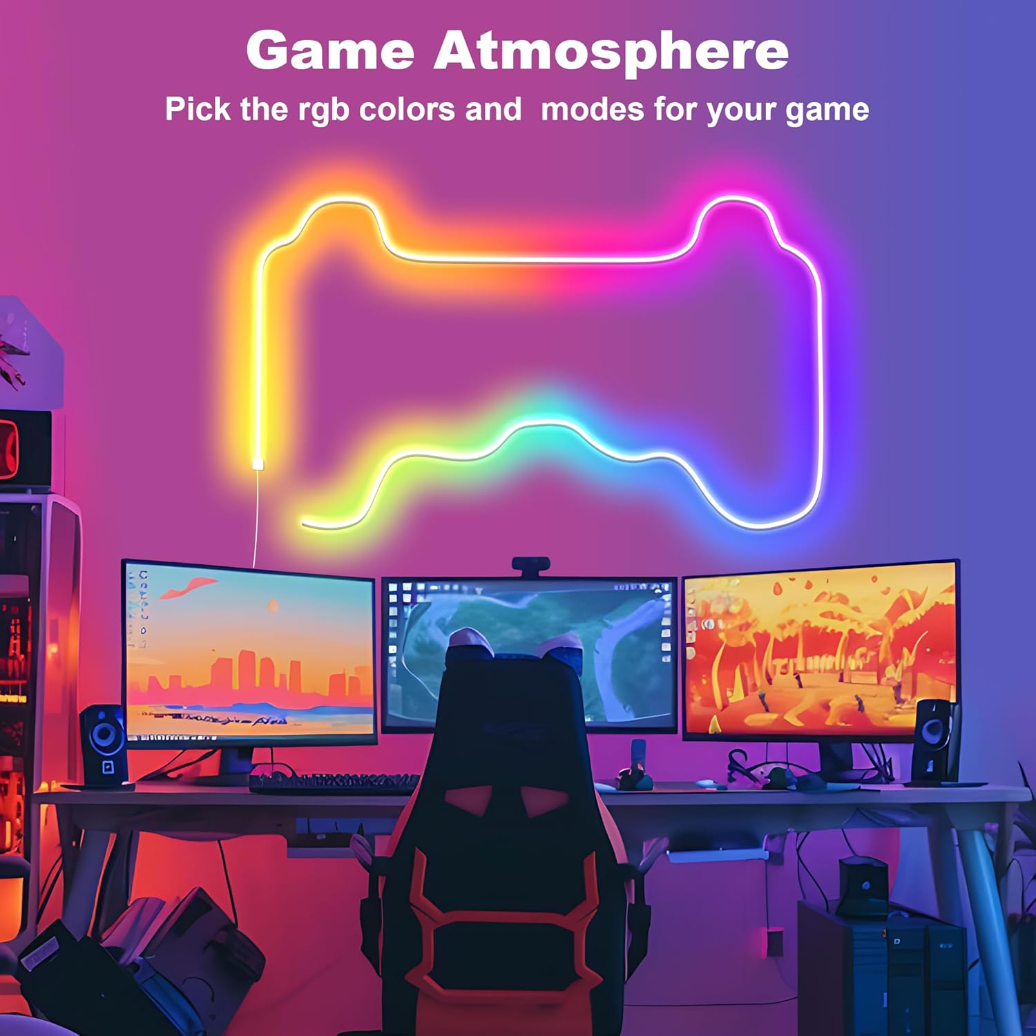 Cozylady USB Neon Rope Lights 3M,Waterproof 10Ft RGB+IC LED Rainbow Lights with Bluetooth App/Remote Control,Music Sync,Running Effect Neon Strip Light for Bedroom Gaming Wall Decor Outdoor image number 4