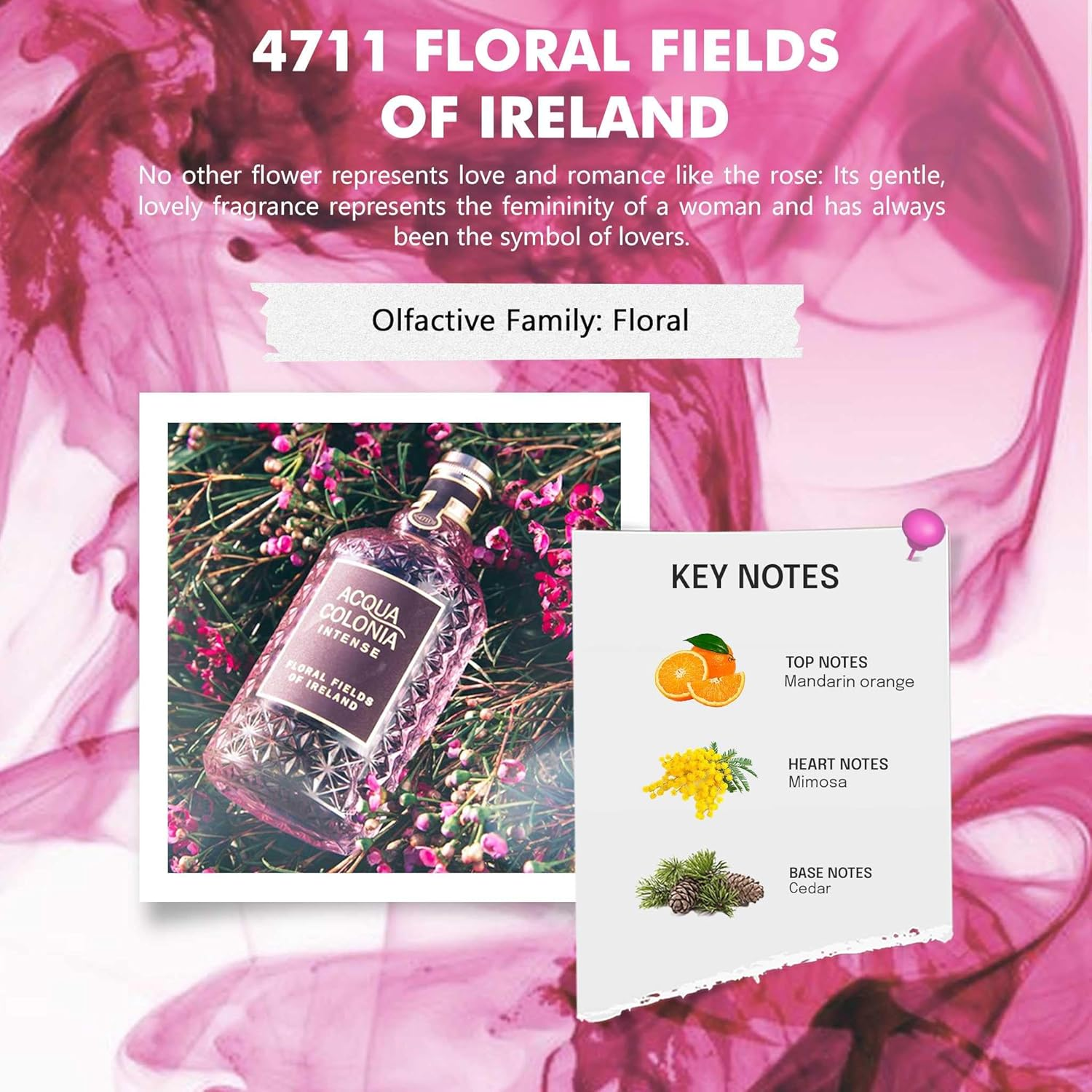 Maurer & Wirtz 4711 Acqua Colonia Floral Fields of Ireland Eau De Cologne Intense Spray (Unisex) 169Ml image number 6