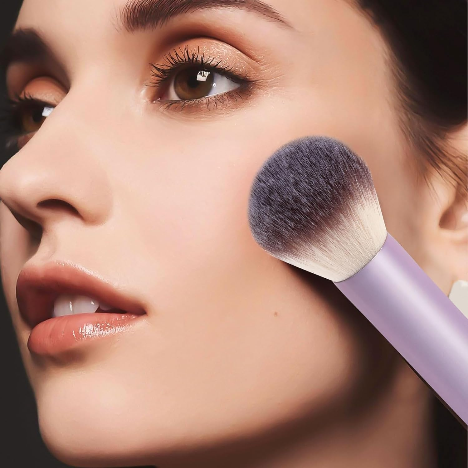 MAANGE 4 Pcs Makeup Brushes Professional Make up Brush Premium Synthetic Foundation Powder Concealers Makeup Brushes Set (Pink) image number 2