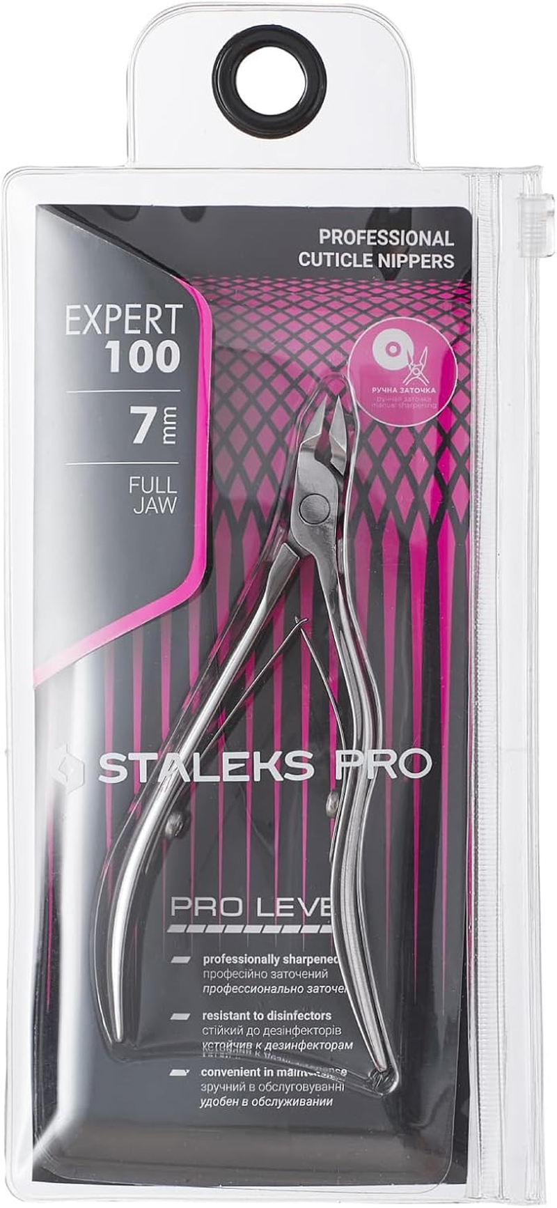 Staleks Pro Expert 100 Full Jaw 7 Mm Blade Professional Cuticle Nippers - Pack of 1 - Model NE-100/7 image number 3