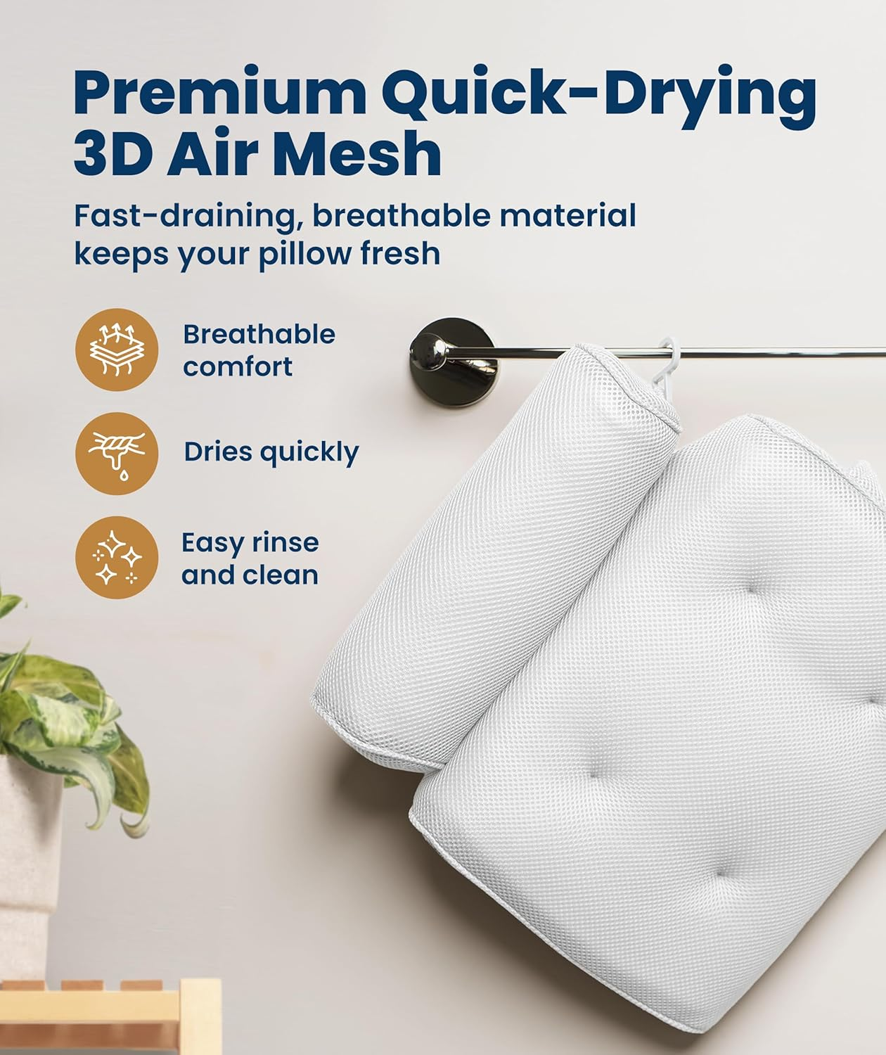 Bath Pillow White image number 1