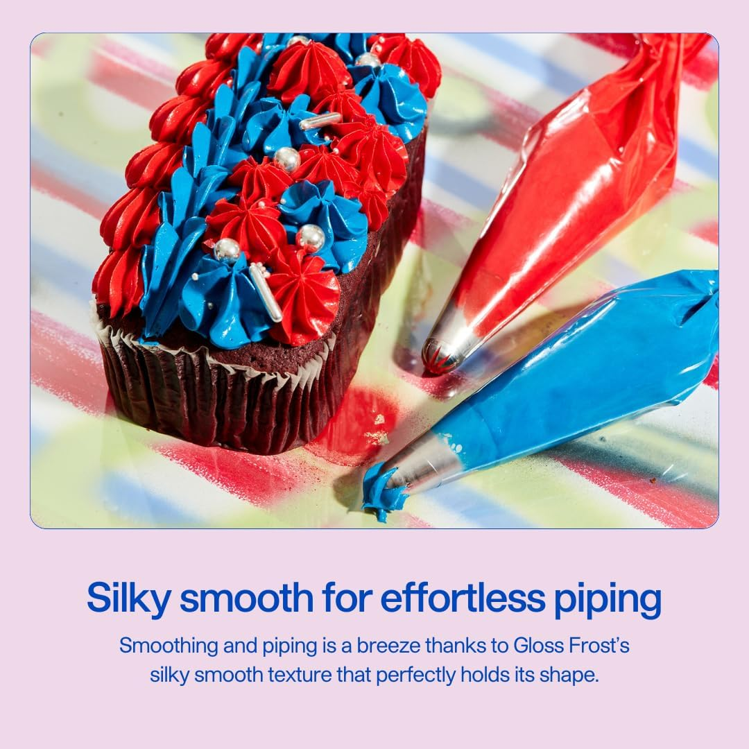 Colour Mill White Gloss Frost Swiss Meringue Style Vanilla Buttercream for Cupcake Swirls and Cakes - 1L image number 2