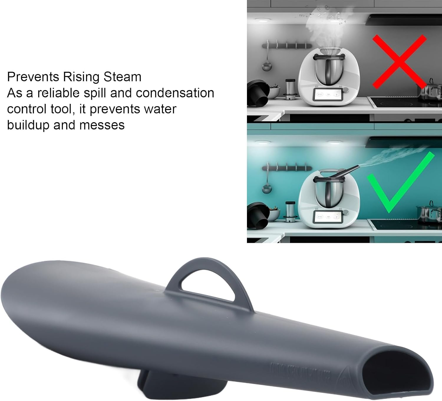 Steam Release Diverter for Thermomixtm5 for TM6 Food Processor Accessories, High Temperature Resistant PP Steam Steering Attachment, 360 Degree Rotation anti Splatter Device image number 1