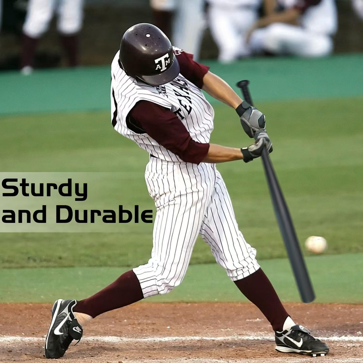 Olusar 32-Inch Carbon Alloy Steel Baseball Bat with Carrying Bag - Durable, No-Slip Design for Easy Transport and Storage - Red image number 3