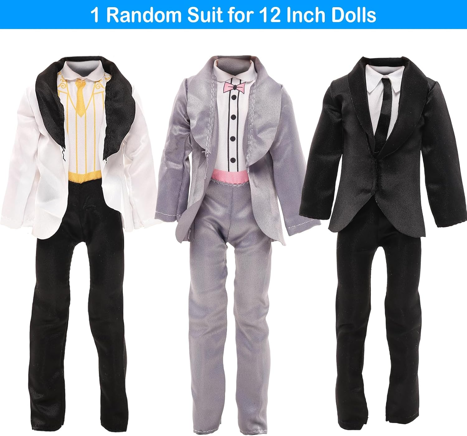 Barwa 6 Clothes Suits + 1 PCS Pants + 5 PCS Shoes + 5 Accessories for 12 Inch 32 Cm Doll image number 4