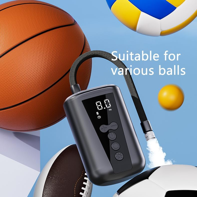 Ball Pump, Electric Basketball Pump Inflation and Deflation, with 2200 Mah Rechargeable Battery, Air Pump for All Sports Balls image number 3