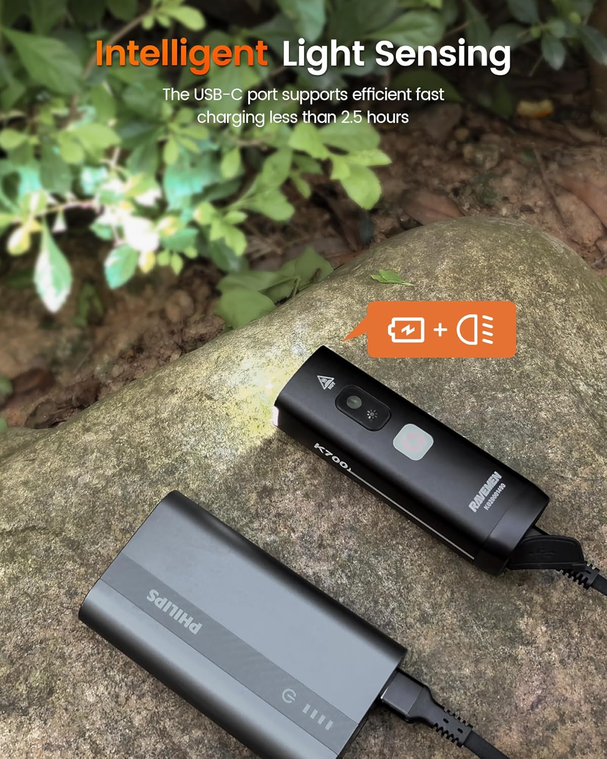 RAVEMEN K700 Smart Bike Lights, Bright Bicycle Light with Auto On/Off, Daytime Intelligent Mode image number 3