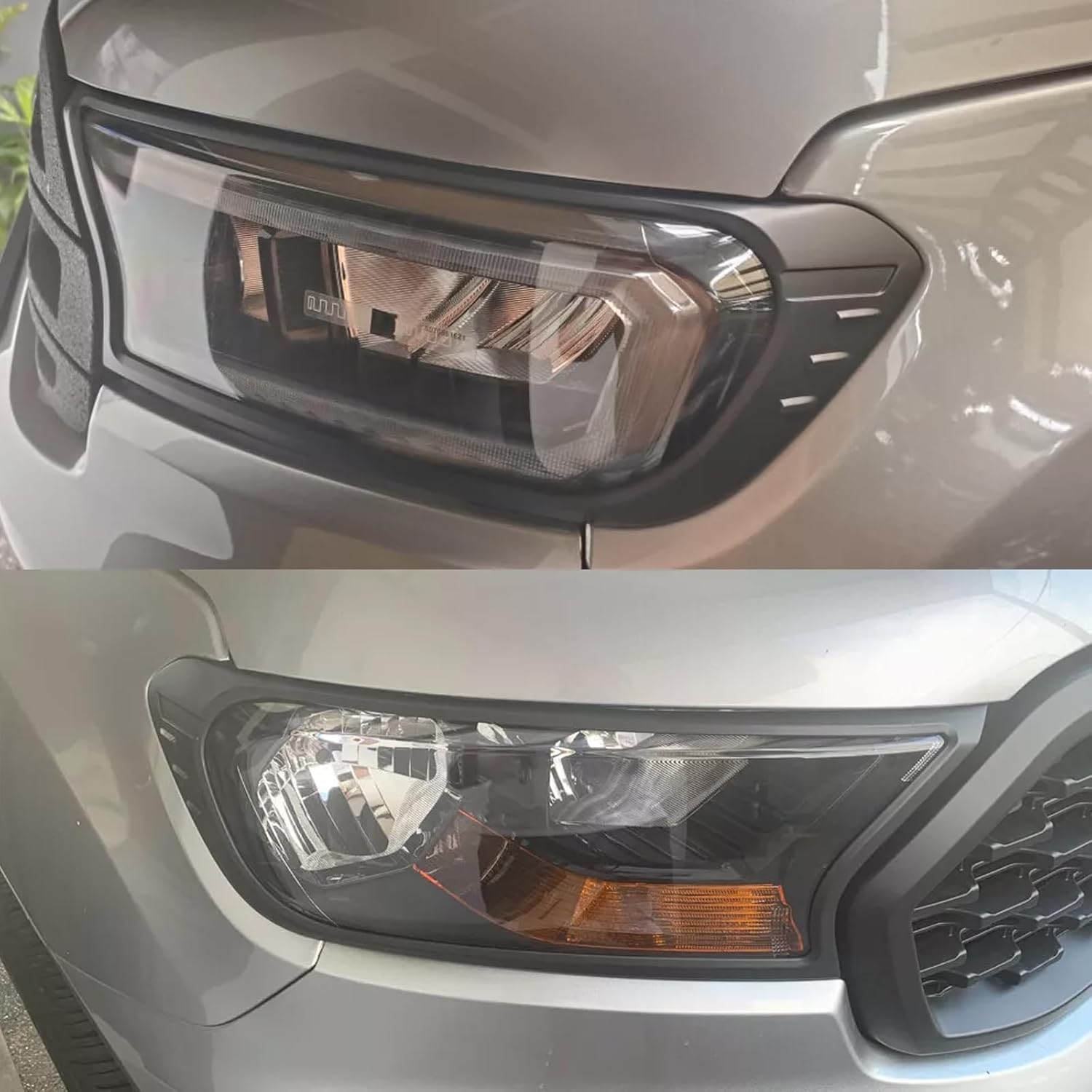 SUERAUTO4X4 for Ford Ranger Accessories PX2 PX3 2015-2022 Headlight Cover Trim, Front Head Light Lamp Surround Frame Trims Guard Protector Car Exterior, Matte Black Pair image number 3