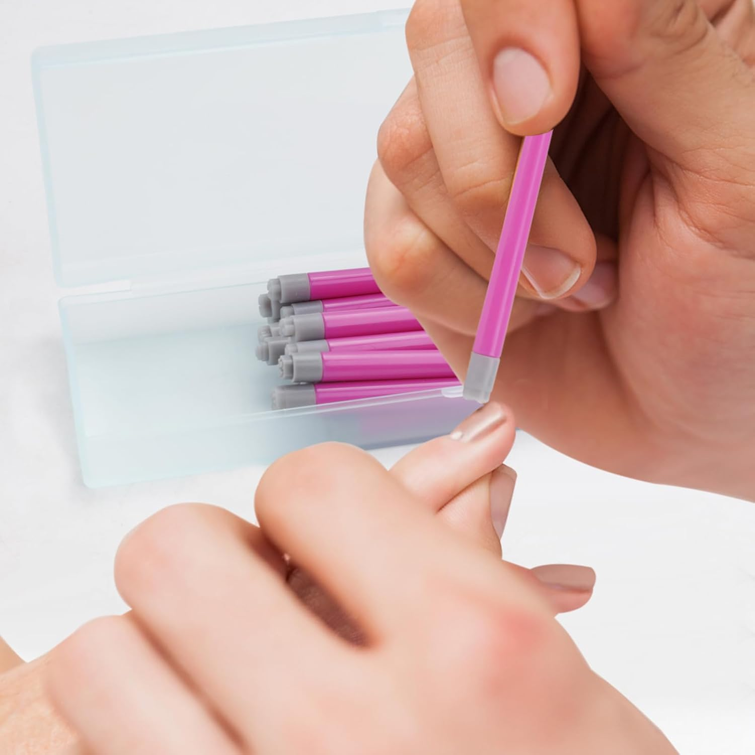 20 Pieces Nail Art Stamp Pen Set with Different Patterns, Craft Nail Stamping Pen for Women Manicures, Butterfly Flower Rose Design Stamp Pencil Stamper Tools Kit for Home Salon DIY image number 2