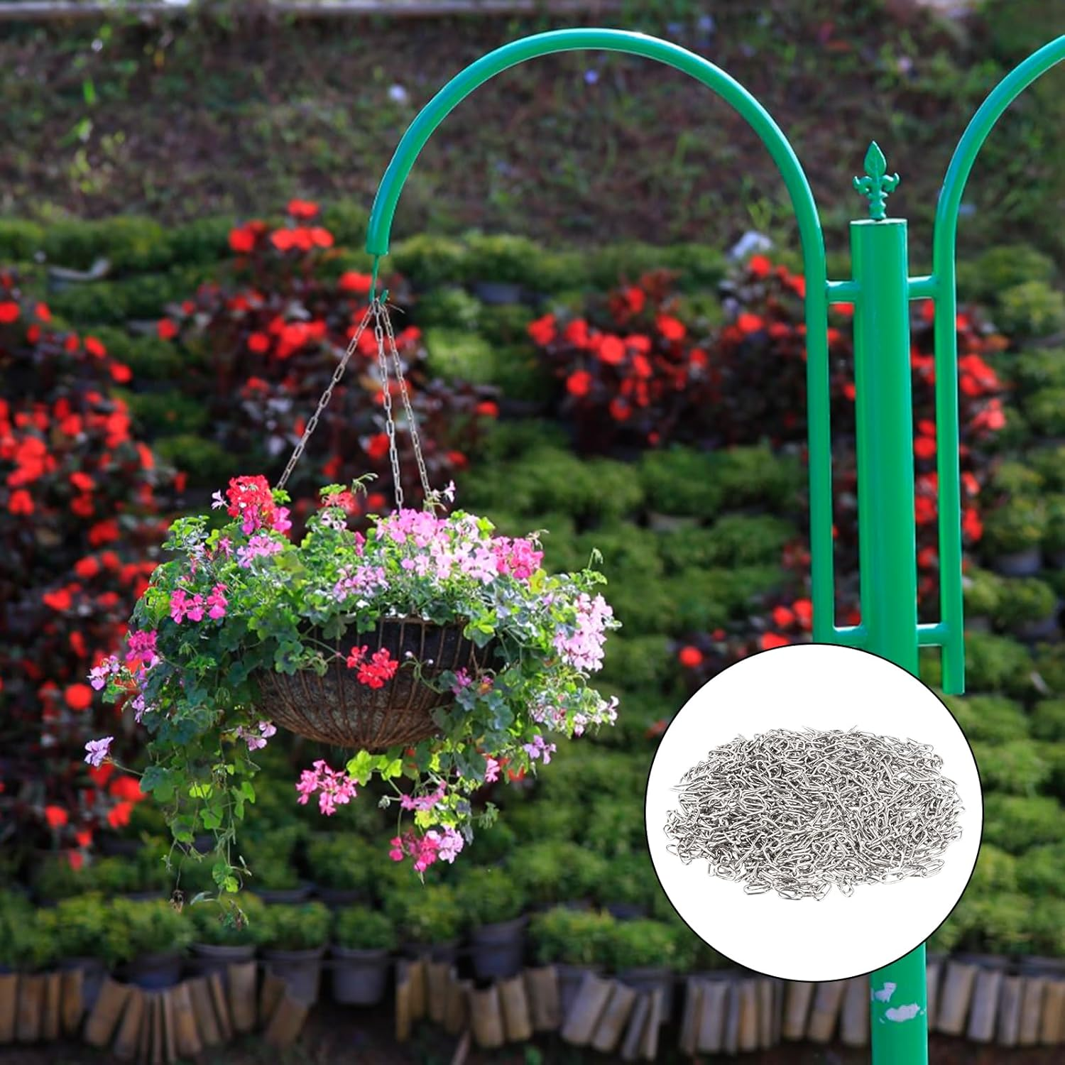 10 Metres 1.5 Mm Stainless Steel Chains, Heavy Duty Metal Chain 304 Stainless Steel Chains Link for Home Outdoor Anti-Theft Silver Fence Gate Garage Doors Swing Chain Bicycle Security Lock image number 2