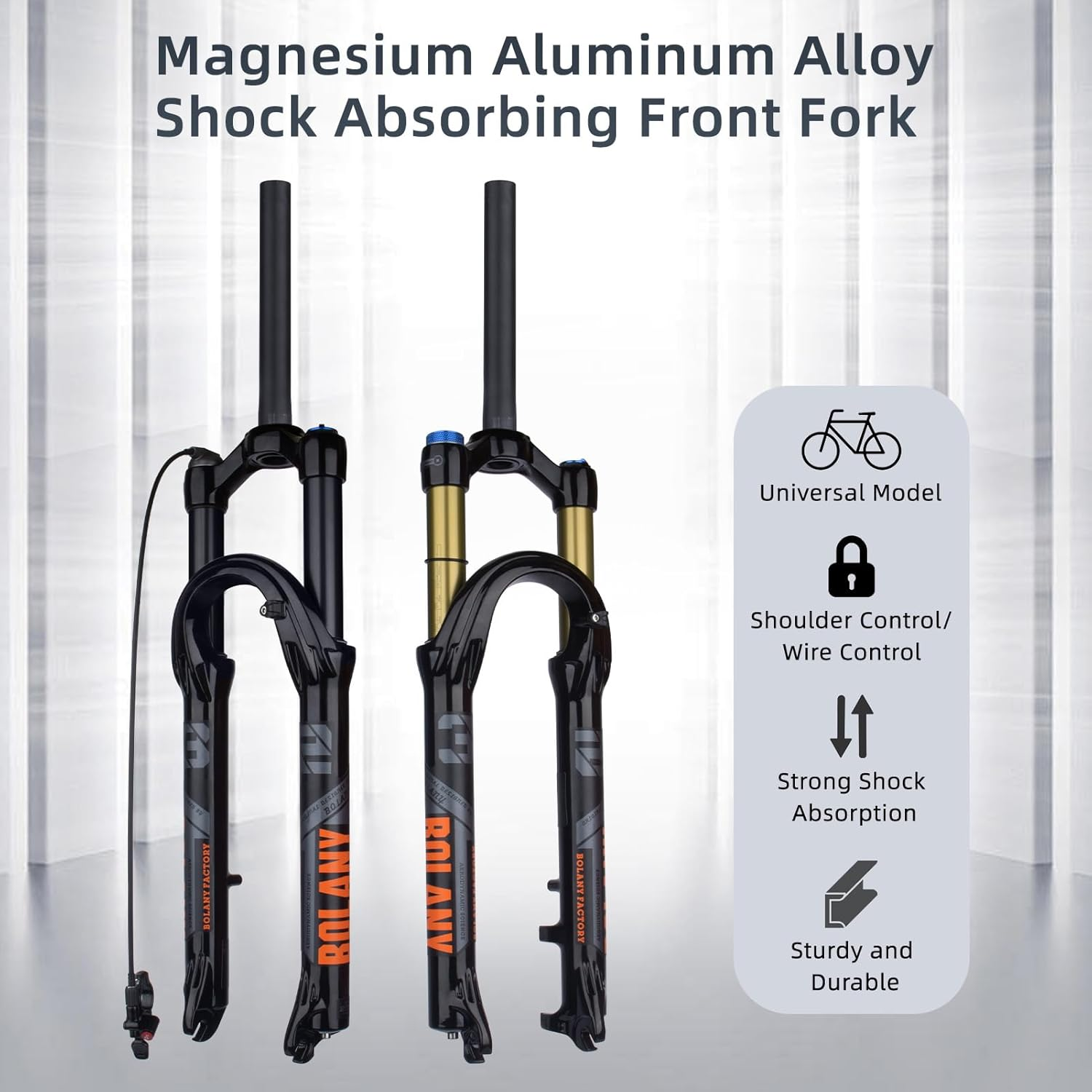 Professional Air Pressure Front Fork Made of Aluminum + Magnesium Alloy Suitable for 27.5/29 Inch Bikes with Shoulder Control Lock/Wire Control Lock Max for XC/AM 2.4In Tire image number 1
