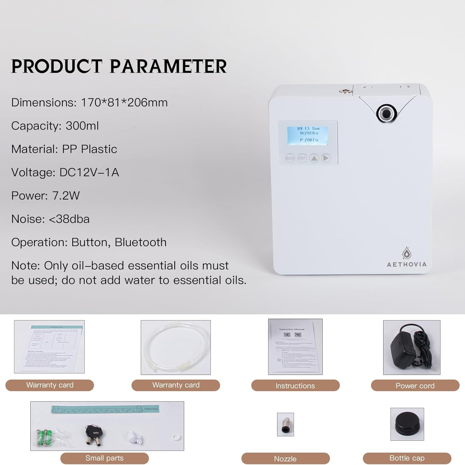 AETHOVIA Smart Scented Diffusers, Bluetooth APP Control Scent Air Diffuser, Cover up 400M&sup3; HVAC Waterless Aroma Device for Home, Office, Spa image number 1