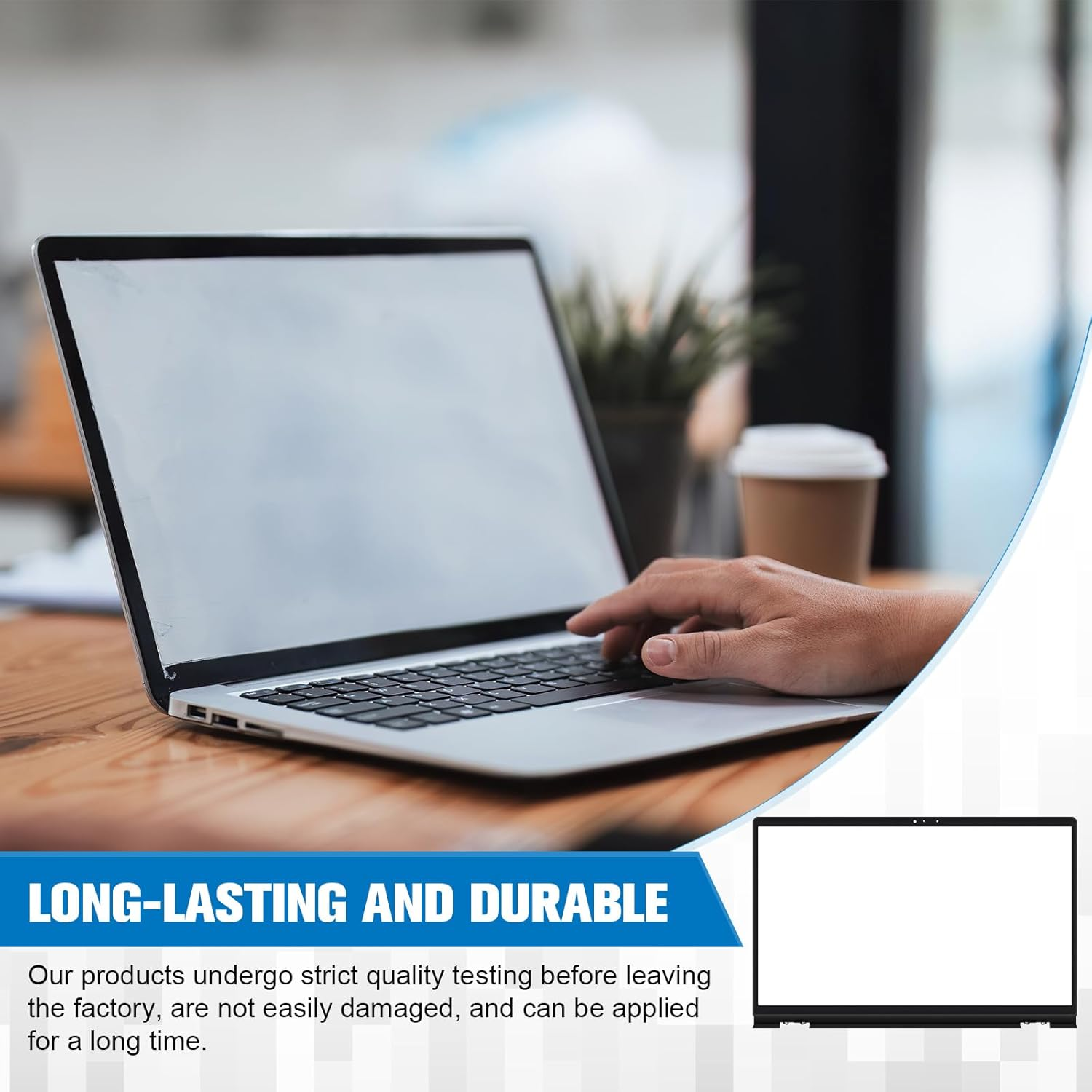 Konohan 4 Pack Replacement LCD Back Laptop Computer Replacement Parts Cover Top Case Lid Front Bezel with Hinges Compatible with Dell Inspiron 15 3510 3511 3515 3520 3525 00WPN8 image number 4