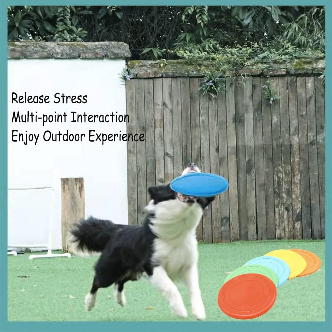5Pcs Dog Frisbee Pet Interactive Training Toy - Bite Resistant Soft Silicone Flying Disc for Puppy Flyer Training - Dog Flying Disc Silicone Frisbee image number 6