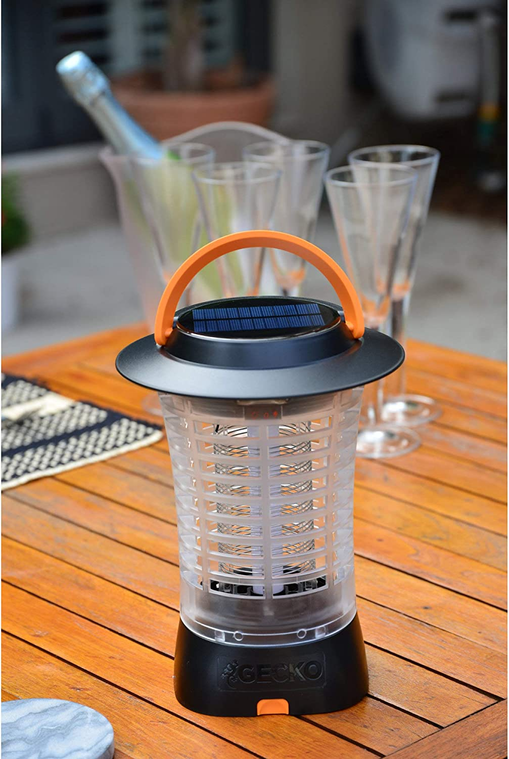 Gecko Rechargeable Solar USB Bug Zapper &ndash; Indoor Fly Trap and Cordless Mosquito Zapper for Camping, Patios, Backyard &ndash; Outdoor UV Lamp Fly Control, Weatherproof Insect Unit, 20H Runtime, 5M Radius image number 5