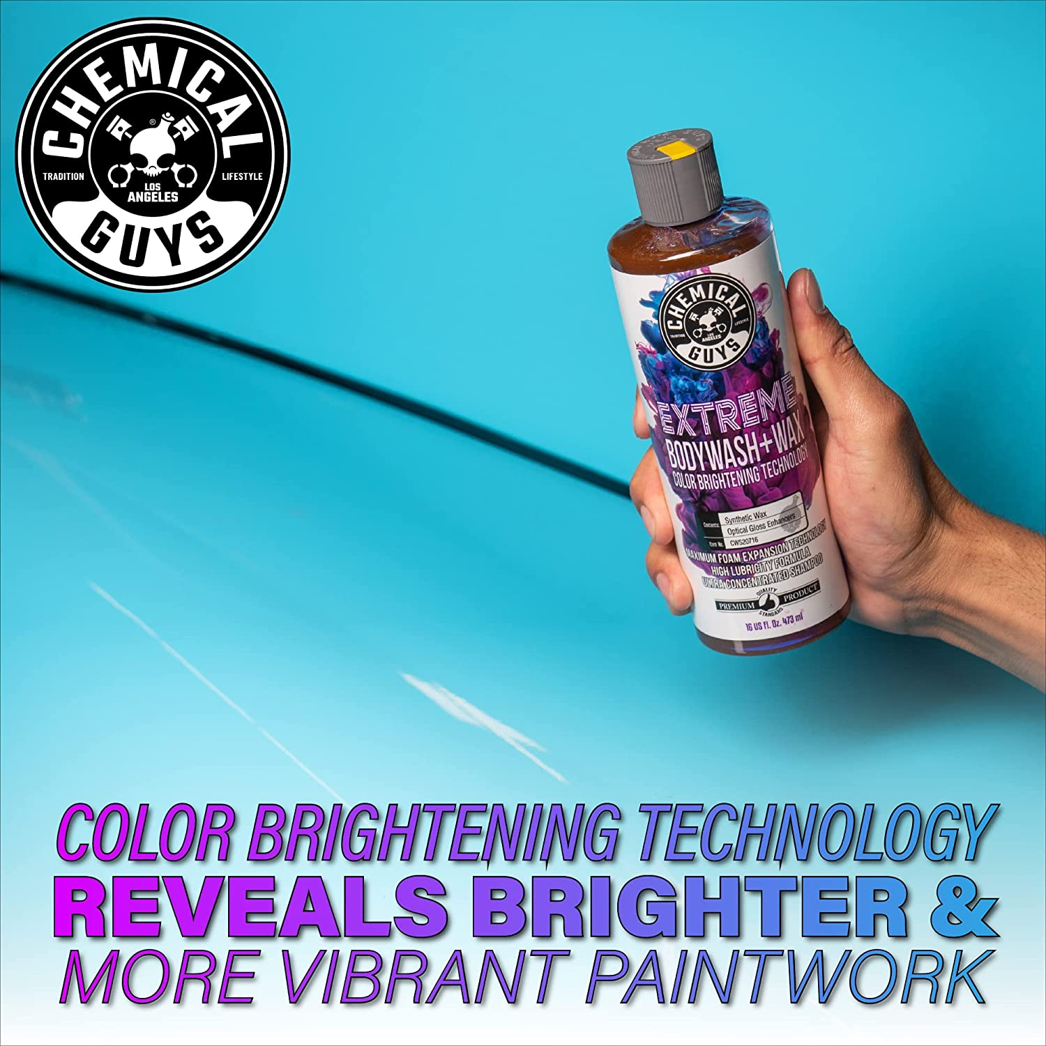 Chemical Guys Extreme Bodywash & Wax Car Wash Soap 473Ml (2 Pack) &ndash; Foaming Grape-Scented Shampoo with Carnauba Wax &ndash; Ph Balanced, Safe for Foam Cannons, Buckets &ndash; for Cars, Motorcycles, Rvs & More image number 4